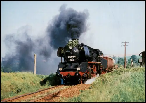 St. Egidien Güterzugdampflokomotive 50 3519  nach Oelsnitz Erzgebirge 2011