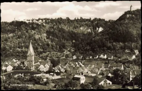 Ansichtskarte Geislingen an der Steige Blick auf die Stadt - Fotokarte 1968