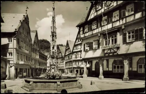Ansichtskarte Bad Urach Marktplatz Fotokarte 1971