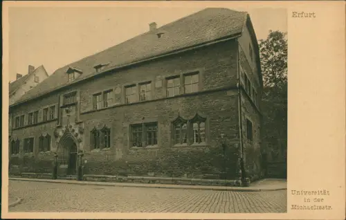 Ansichtskarte Erfurt Universität in der Michaelistraße 1928