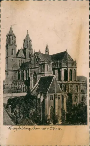 Ansichtskarte Altstadt-Magdeburg Dom von Osten 1943