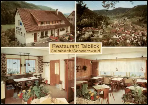 Calmbach-Bad Wildbad Restaurant Pension Talblick 4 Bild Gastraum 1973