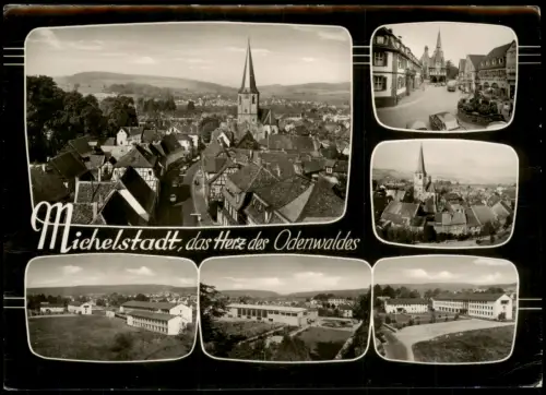 Ansichtskarte Michelstadt Mehrbildkarte Stadt Straße Markt uvm 1971