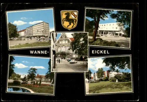 Wanne-Eickel-Herne Bresserhaus Bahnhofsanlagen Stadtbücherei Altersheim 1974