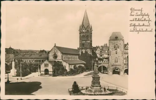 Ansichtskarte Eisenach Karlsplatz - Fotokarte 1933