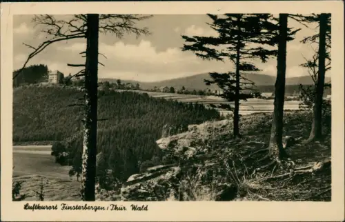 Ansichtskarte Finsterbergen-Friedrichroda Blick auf die Stadt 1956