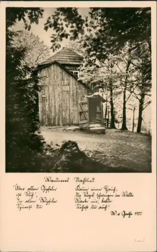 Ansichtskarte Gabelbach-Ilmenau Goethe-Häuschen - Fotokarte 1957