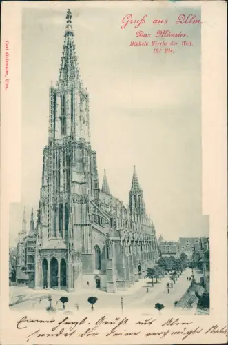 Ansichtskarte Ulm a. d. Donau Ulmer Münster 1899
