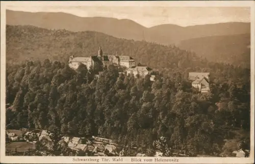Ansichtskarte Schwarzburg Panorama-Ansicht Blick vom Helenensitz 1910