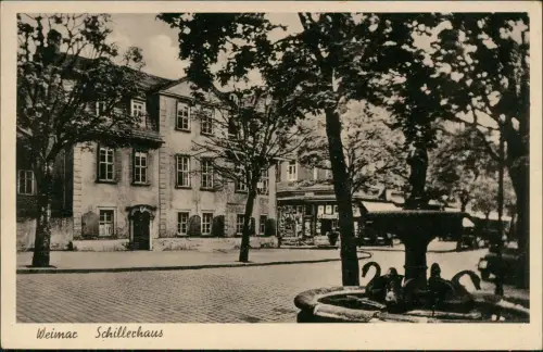 Ansichtskarte Weimar Straßen Partie am Schillerhaus 1920