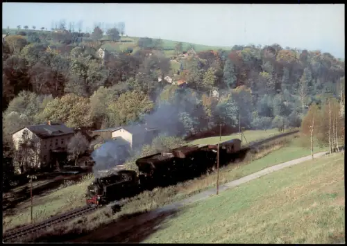 Seifersdorf-Dippoldiswalde Schmalspurdampflokomotive 99 1787 Nahgüterzug 1990