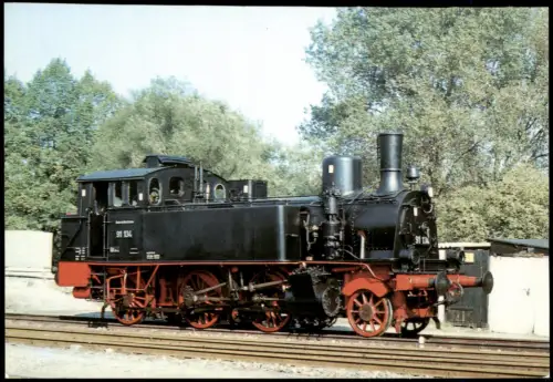 Ansichtskarte  Dampflokomotive KPEV T9² (DR 91 134) 1989