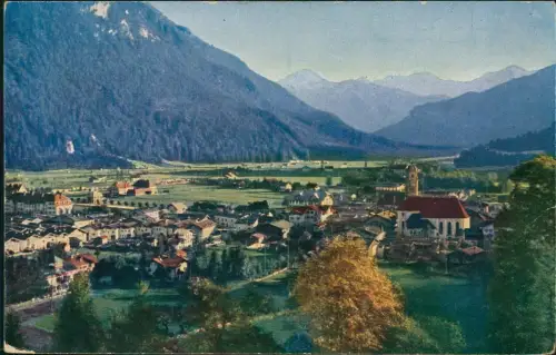 Mittenwald Panorama-Ansicht Gesamtansicht mit den Tiroler Alpen 1920
