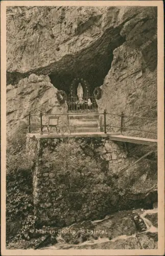 Mittenwald Umlandansicht Marien-Grotte im Laintal bei Mittenwald 1920
