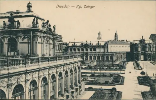 Ansichtskarte Innere Altstadt-Dresden Dresdner Zwinger 1910