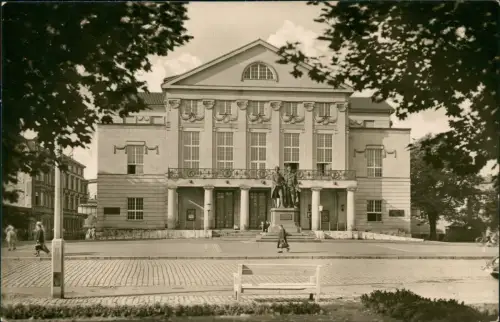 Ansichtskarte Weimar Deutsches Nationaltheater Goethe-Schiller-Denkmal 1953