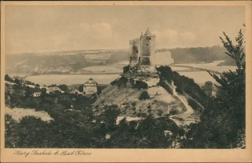 Ansichtskarte Bad Kösen Burg Saaleck mit Umgebung 1920