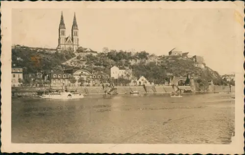 Postcard Prag Praha Stadtteilansicht Wischehrad PRAHA Vyšehrad 1940