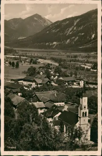 Ansichtskarte Oberau (Oberbayern) Stadtpartie 1937