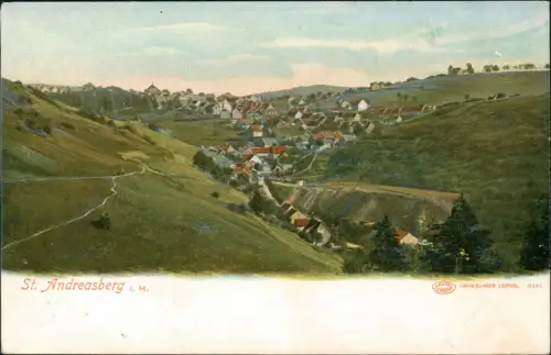 Ansichtskarte Sankt Andreasberg-Braunlage Blick über die Stadt 1906