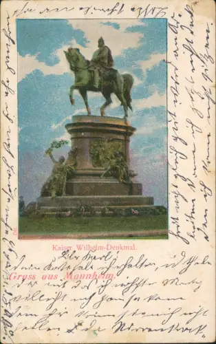 Ansichtskarte Mannheim Kaiser Wilhelm-Denkmal 1901