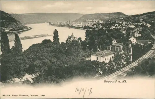Ansichtskarte Boppard Panorama-Ansicht Rhein Blick 1905