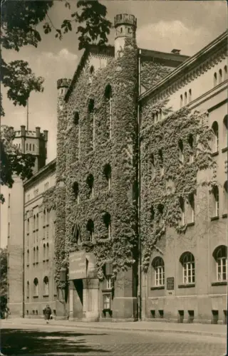Ansichtskarte Bernburg (Saale) Rathaus zur DDR-Zeit 1959
