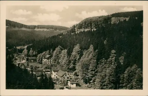 Gehlberg Panorama-Ansicht Blick ins Geratal mit Johnny Scheer-Heim 1953