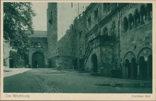 Ansichtskarte Eisenach Wartburg Zweiter Hof 1910