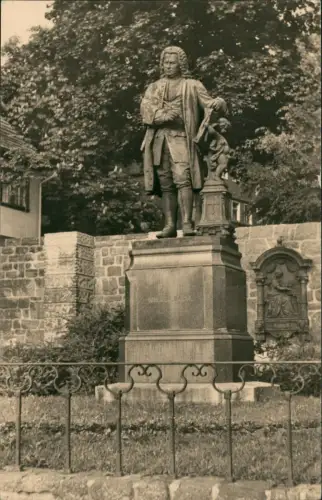Ansichtskarte Eisenach Bachdenkmal zur DDR-Zeit 1967/1965