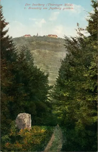 Brotterode Der Inselberg Thüringer Wald v. Rennsteig am Jagdberg gesehen. 1914