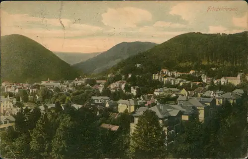 Ansichtskarte Friedrichroda Blick über die Stadt 1908