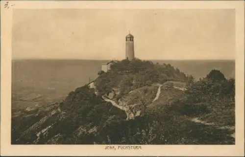 Ansichtskarte Jena Blick auf den Fuchsturm 1928