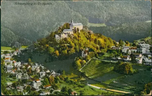 Ansichtskarte Schwarzburg Schwarzburg vom Trippstein 1918