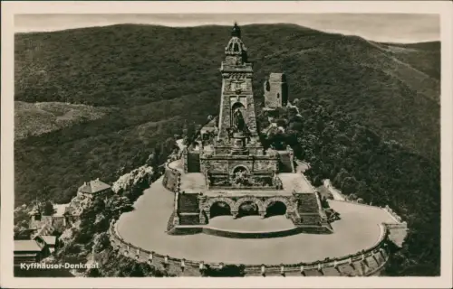 Ansichtskarte Kelbra (Kyffhäuser) Luftbild Kyffhäuser-Denkmal Fotokarte 1961