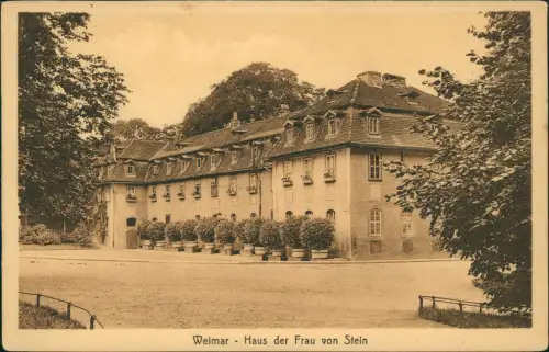 Ansichtskarte Weimar Haus der Frau von Stein 1922