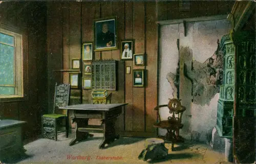 Ansichtskarte Eisenach Lutherstube auf der Wartburg Color 1913