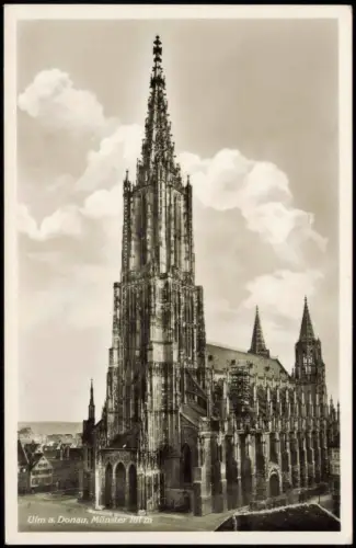Ansichtskarte Ulm a. d. Donau Ulmer Münster - Fotokarte 1935