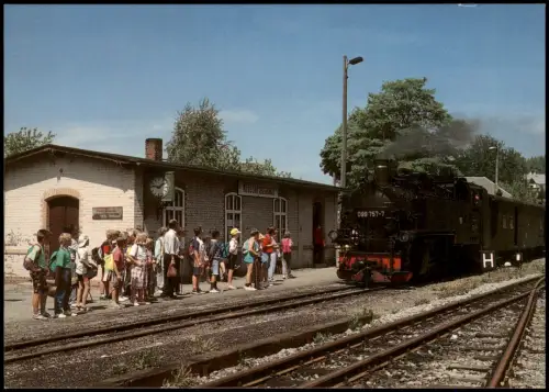 Neudorf (Erzgebirge) Schmalspurbahn Cranzahl-Oberwiesenthal Bahnhof 1998
