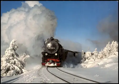 Wernigerode Dampflok 99 7246-4  Harzer Schmalspurbahnen Brocken im Winter 1994