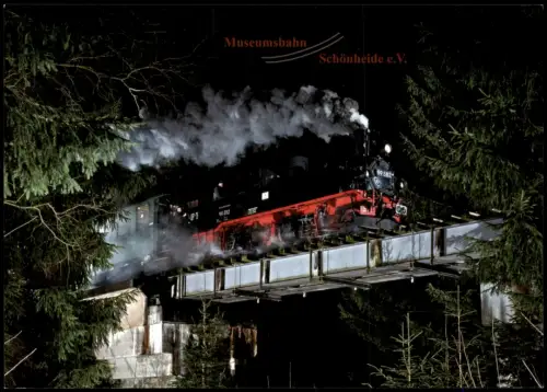 Ansichtskarte Schönheide (Erzgebirge) Dampflok 99 582 im Zauberwald 2013