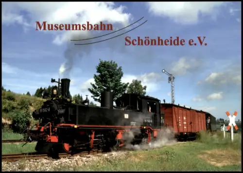 Ansichtskarte .Sachsen Dampflok 99 1582-8 der Museumsbahn Schönheide 2015