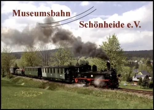 Ansichtskarte .Sachsen Dampfzug der Museumsbahn Schönheide 2011