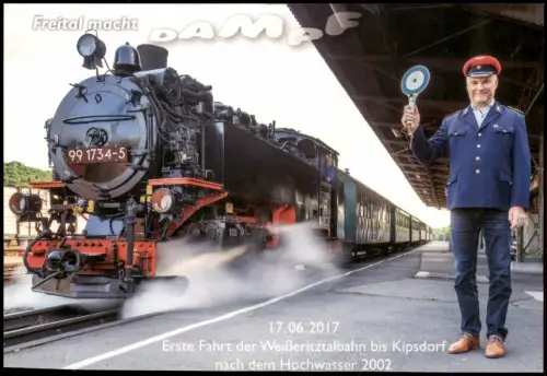 Hainsberg-Freital Weißeritztalbahn am Bahnhof Freital-Hainsberg 2017