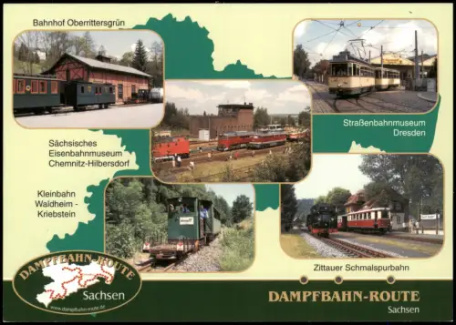 Ansichtskarte .Sachsen Dampfbahn-Route Sachsen 2005