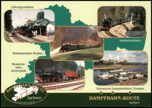 Dampfbahn-Route Sachsen: Lößnitzgrundbahn Eisenbahn Muskau Schönheide,  2010
