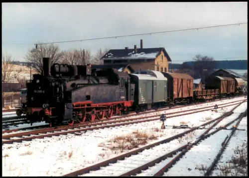 Ansichtskarte Schlettau Güterzugtenderlokomotive 94 2104 1991