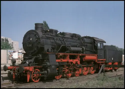 Ansichtskarte  Dampflokomotive 58 261 (ehem. bad. G 12) 1990