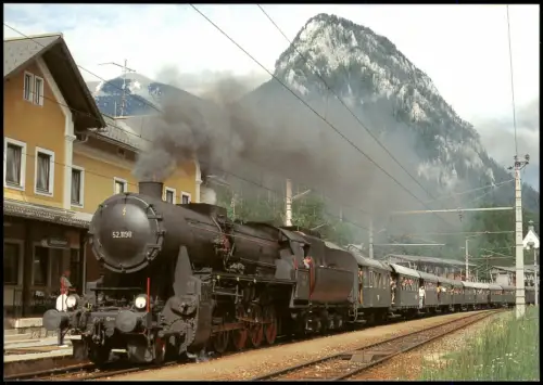 Ansichtskarte Weng im Gesäuse Dampf-Güterzuglokomotive 52.1198 1993
