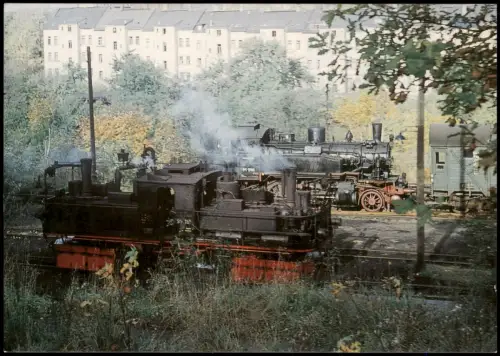 Reichenbach (Vogtland) Lokbegegnung mit Dampflokomotiven 99 161 und 91 1788 1955